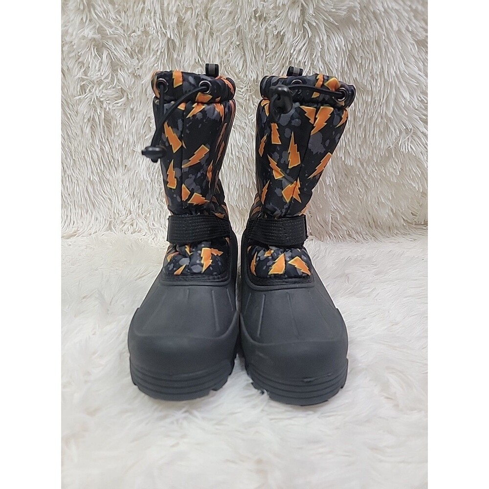 Northside Waterproof Thermolite Snow Boots Adjustable Strap Boy's Size 6 Black